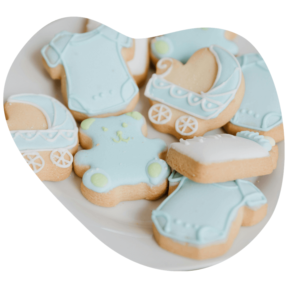Image of cookies at a baby shower